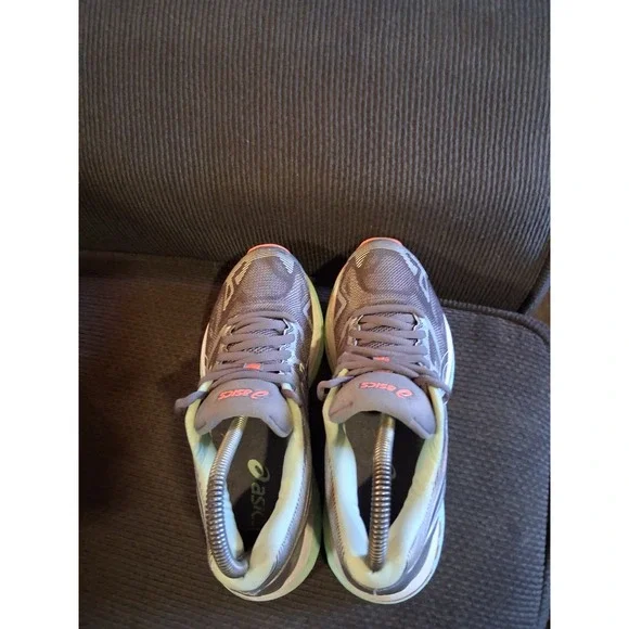 ASICS Gel Nimbus 19 Womens Grey Seafoam Coral - Woman's‎ Size 6.5 Shoes Sneakers - Picture 5 of 8